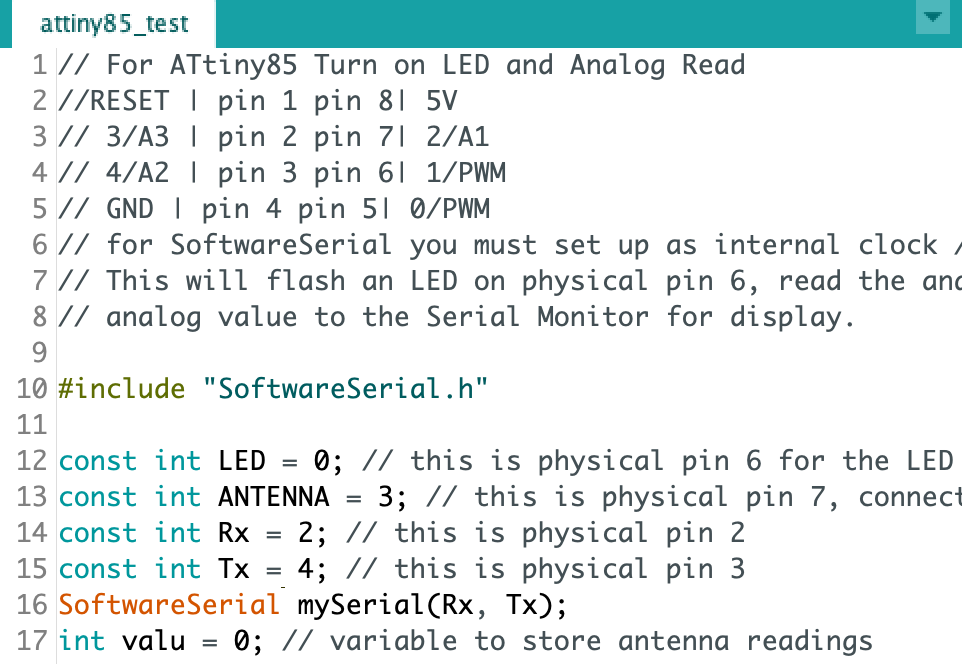 SoftwareSerial example works, though the pin numbers are all new to me